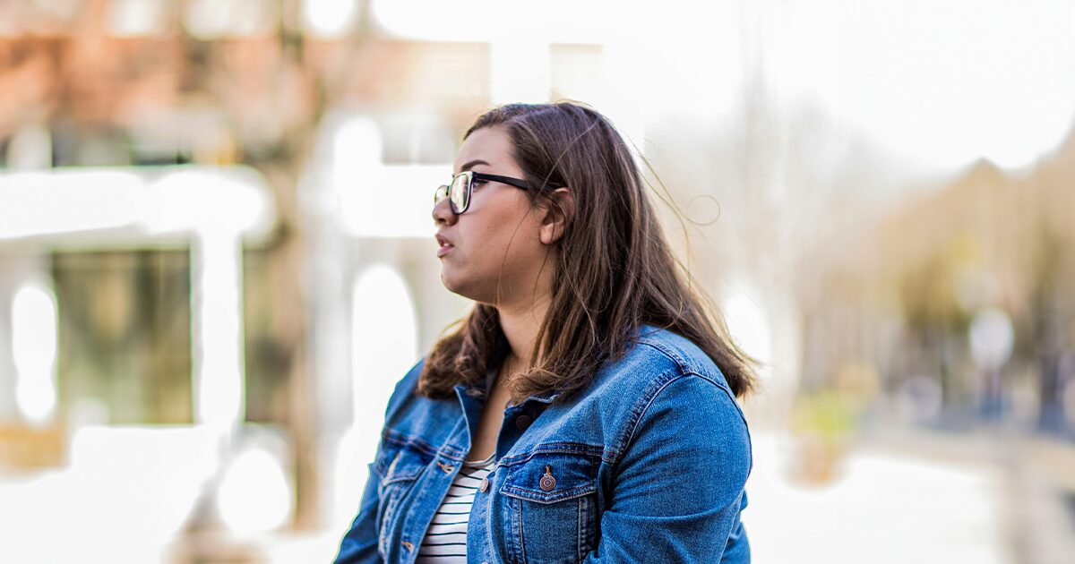 Woman thinking about giving birth